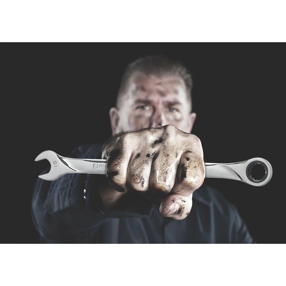 GearWrench 85199 13 Pc. 72-Tooth 12 Point XL Ratcheting Combination SAE Wrench Set - Image 7