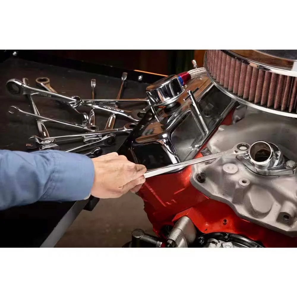GearWrench 85888 12 Pc. 72-Tooth 12 Point XL X-Beam Ratcheting Combination Metric Wrench Set - Image 5