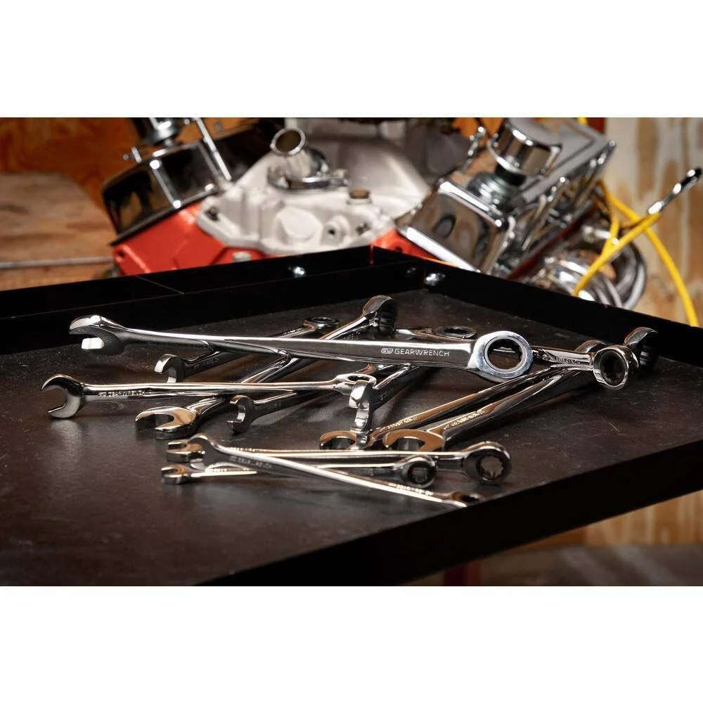 GearWrench 85888 12 Pc. 72-Tooth 12 Point XL X-Beam Ratcheting Combination Metric Wrench Set - Image 6