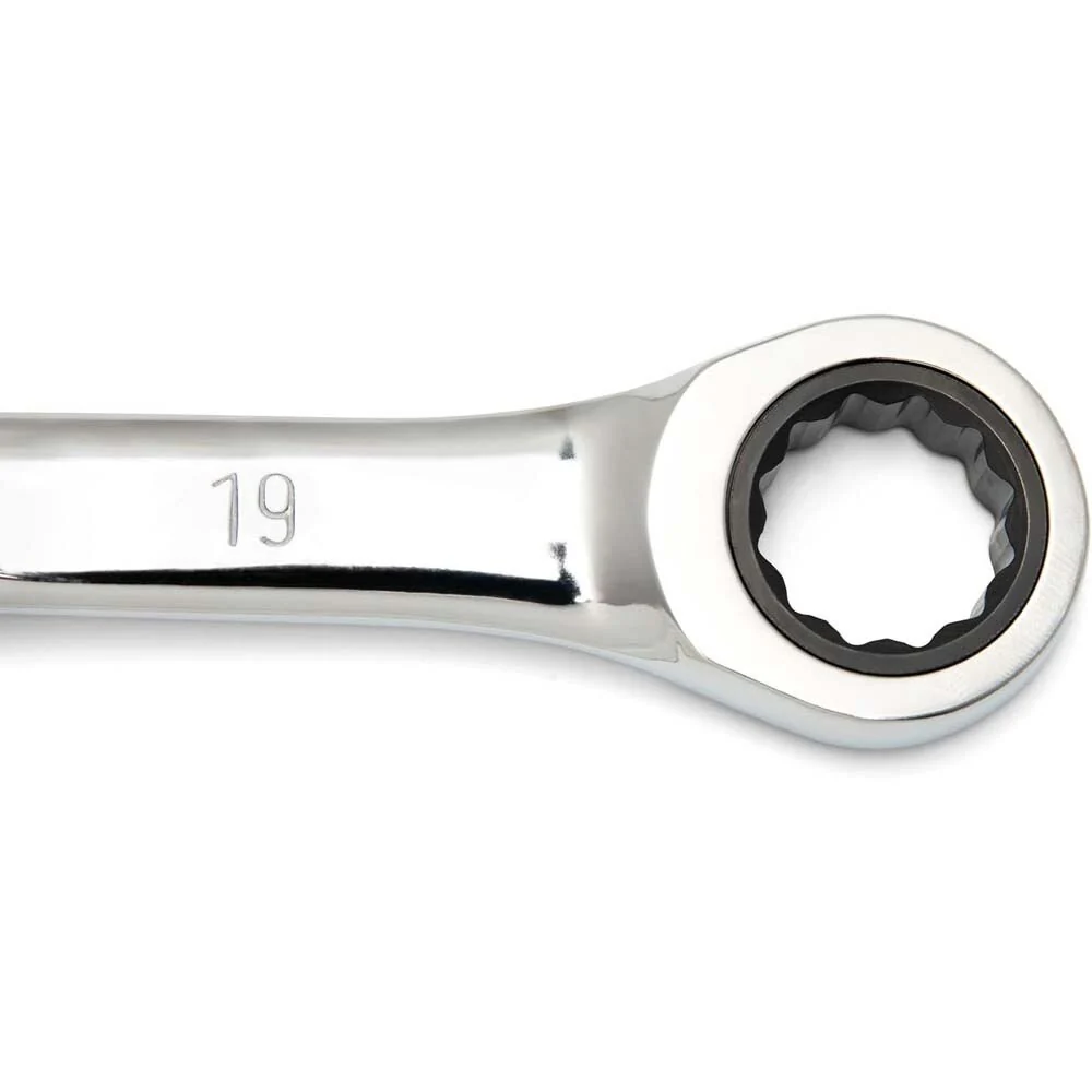 GearWrench 85898 9 Pc. 72-Tooth 12 Point XL X-Beam Ratcheting Combination SAE Wrench Set - Image 4