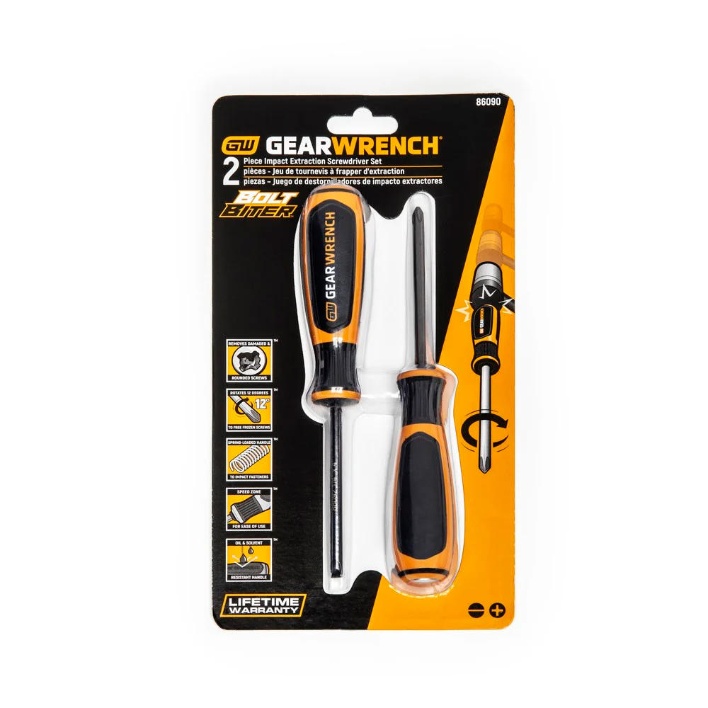 GearWrench 86090 2-Piece Bolt Biter Dual Material Extraction Screwdriver Set - Image 4