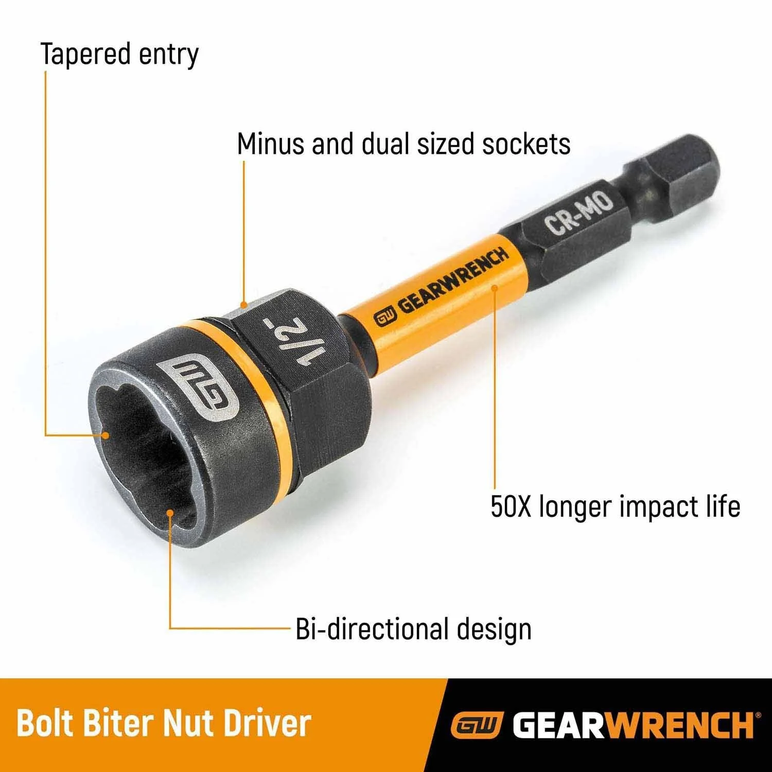 Gearwrench 86185 12mm Bolt Biter Nut Extractor & Driver - Image 2
