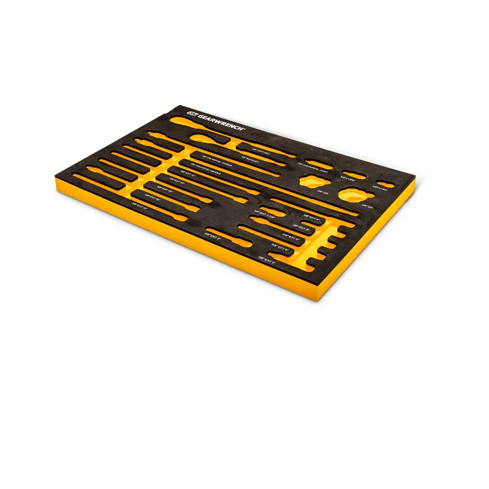 GearWrench 86521 21 Pc. 3/8" 90-Tooth Ratchet & Drive Tool Set with EVA Foam Tray - Image 6