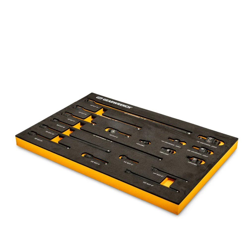 GearWrench 86524 17 pc. 1/4", 3/8", 1/2" Impact Drive Tool Accessories Set with EVA Foam Tray - Image 6