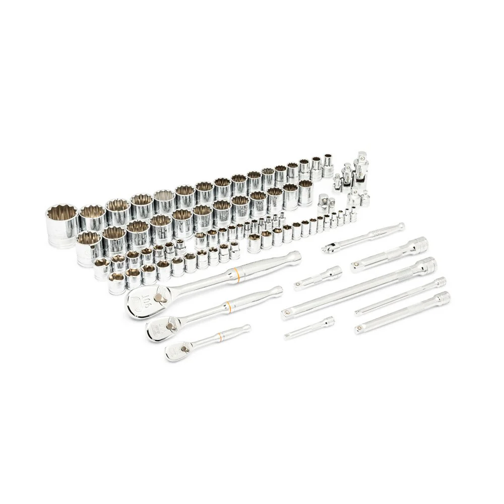 GearWrench 86529 83 Pc. 1/4", 3/8", 1/2" 90-Tooth SAE/Metric Mechanics Tool Set with EVA Foam Tray - Image 3