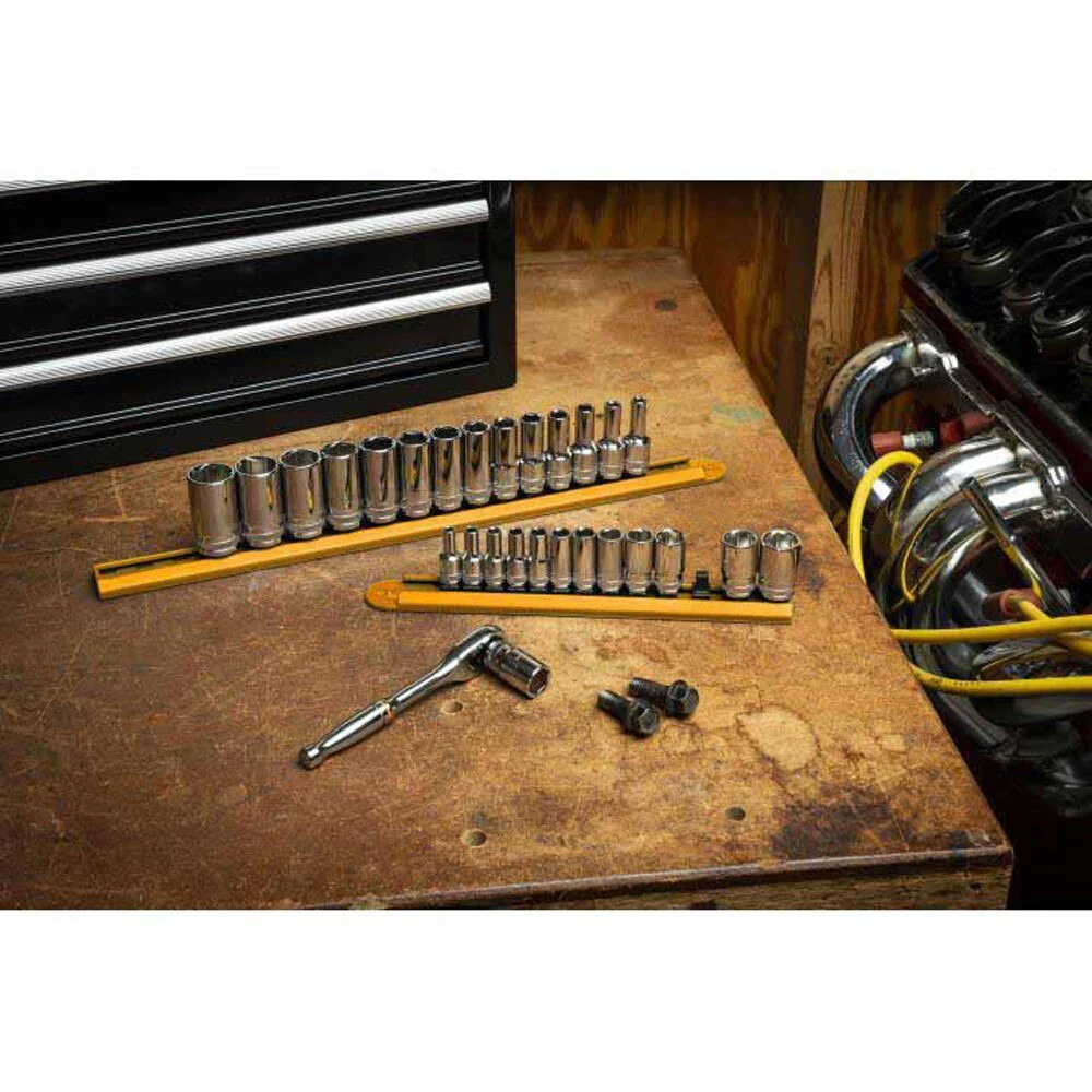 GearWrench 86541-06 27 Piece 1/4" and 3/8" Drive 6 Point Mid Length Metric Socket Set - Image 4