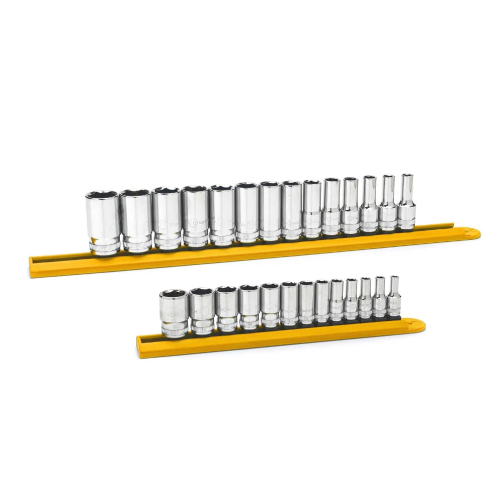 GearWrench 86541 27 Pc. 1/4" and 3/8" Drive 6 Point Mid Length Metric Socket Set - Image 4