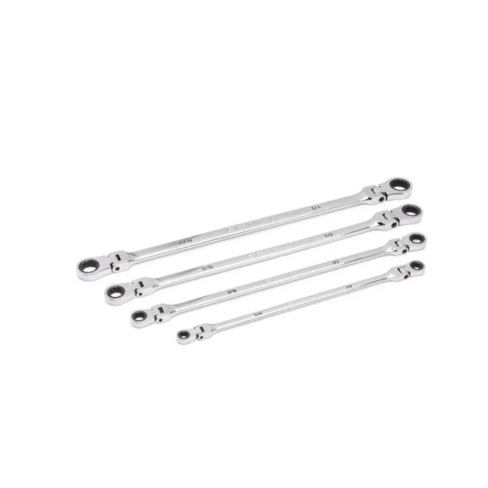 GearWrench 86831 4 Piece 90-Tooth 12 Point SAE GearBox Double Flex Ratcheting Wrench Set - Image 2