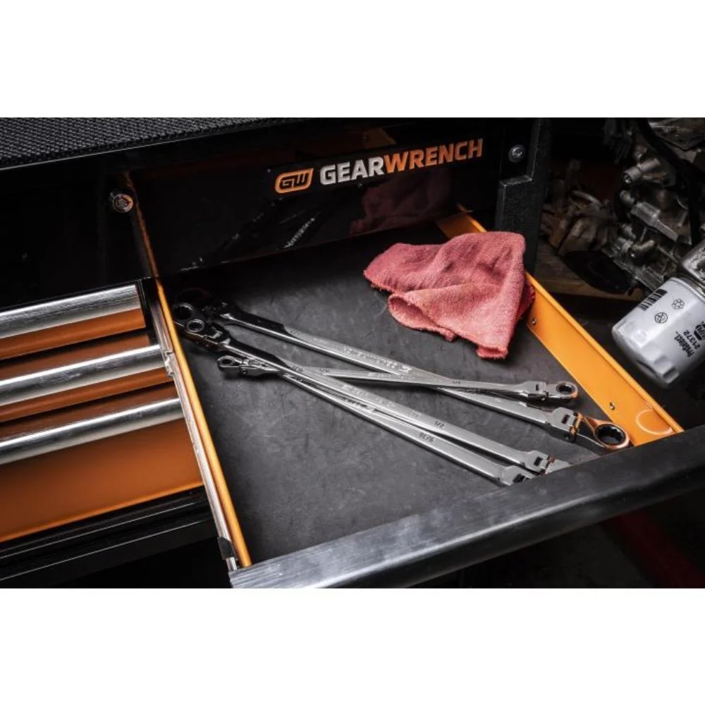 GearWrench 86831 4 Piece 90-Tooth 12 Point SAE GearBox Double Flex Ratcheting Wrench Set - Image 4