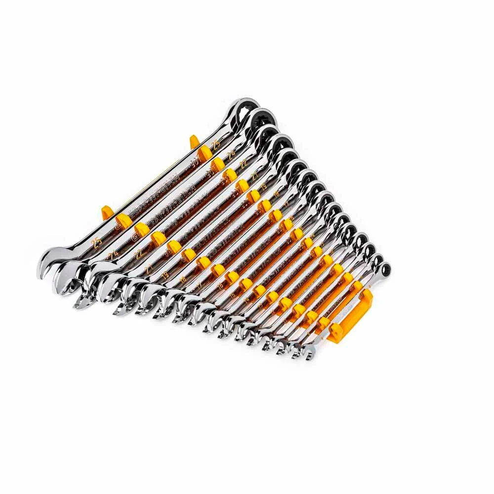 GearWrench 86928 16 Pc. 90-Tooth 12 Point Metric Combination Ratcheting Wrench Set - Image 3