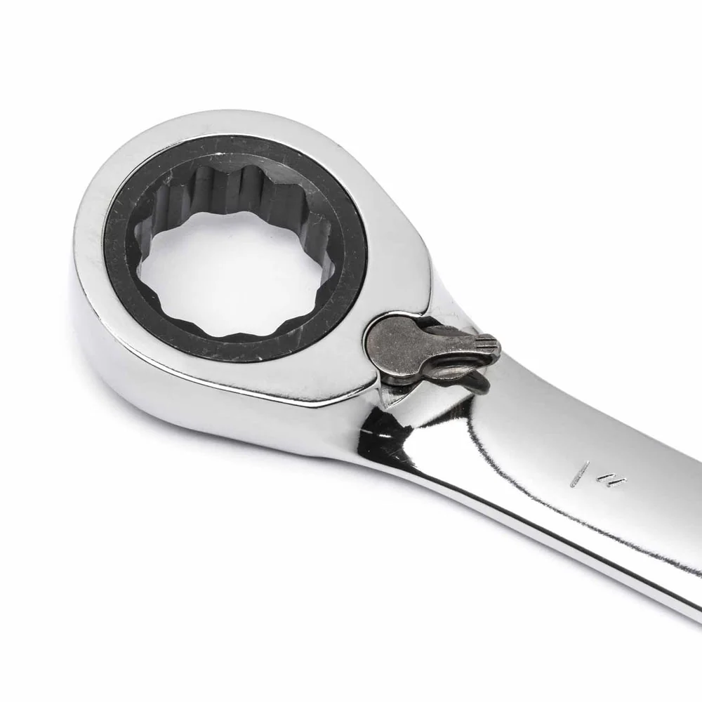 GearWrench 9509N 13 Pc. 72-Tooth 12 Point Reversible Ratcheting Combination SAE Wrench Set - Image 6