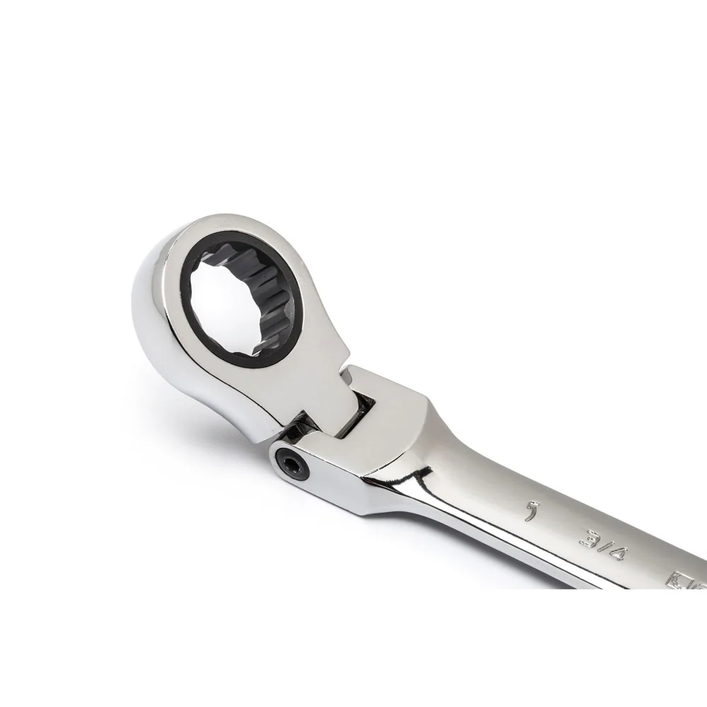 GearWrench 9700 7 Pc. 72-Tooth 12 Point Flex Head Ratcheting Combination SAE Wrench Set - Image 4