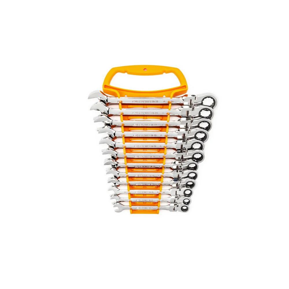 GearWrench 9901D 12 Pc. 72-Tooth 12 Point Flex Head Ratcheting Combination Metric Wrench Set - Image 3
