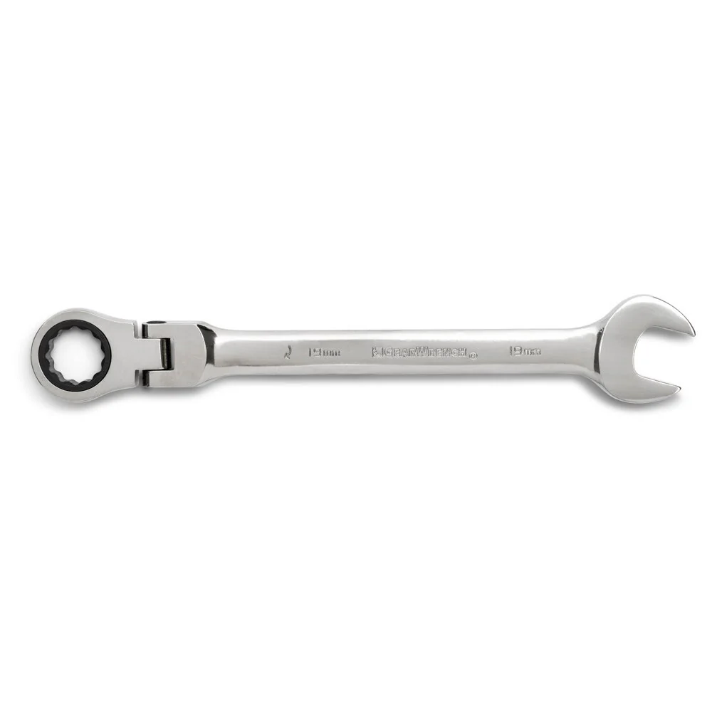 GearWrench 9901D 12 Pc. 72-Tooth 12 Point Flex Head Ratcheting Combination Metric Wrench Set - Image 7