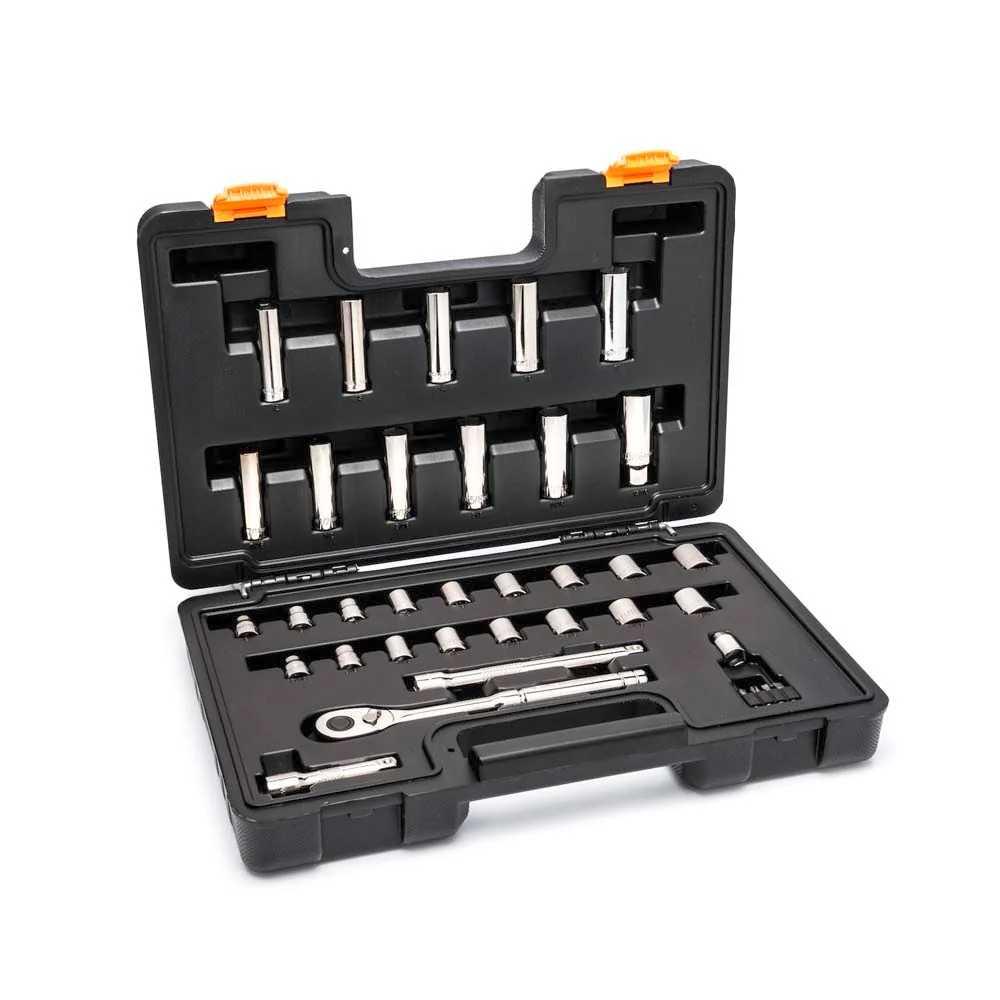 GearWrench GW72SSCBMTS 36 Piece 3/8” Drive 72-Tooth 12 Point Drive Mechanics Tool Set - Image 2