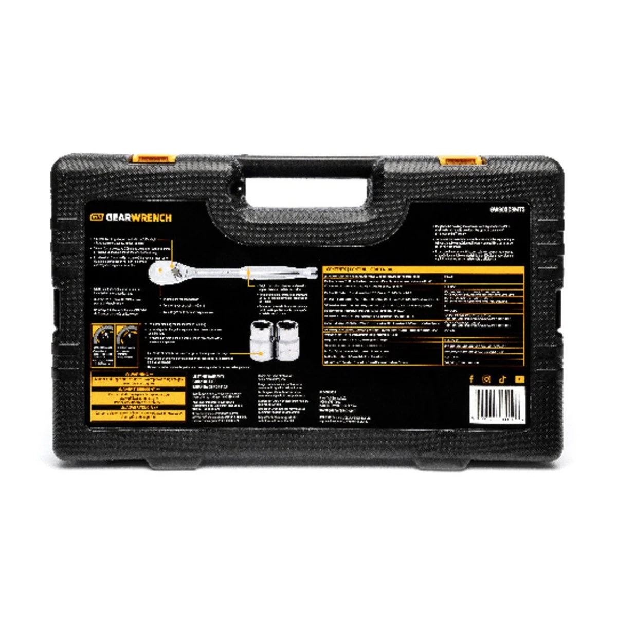 GearWrench GW90SCBMTS 1/4 in. and 3/8 in. Drive 90T SAE/Metric Mechanics Hand Tool Set (121 Piece) - Image 3