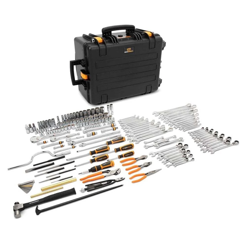 Gearwrench GWGMTK185 General Mechanics Tool Kit with Foam Trays and Heavy-Duty Military Grade Tool Carrier (185 Piece) - Image 2