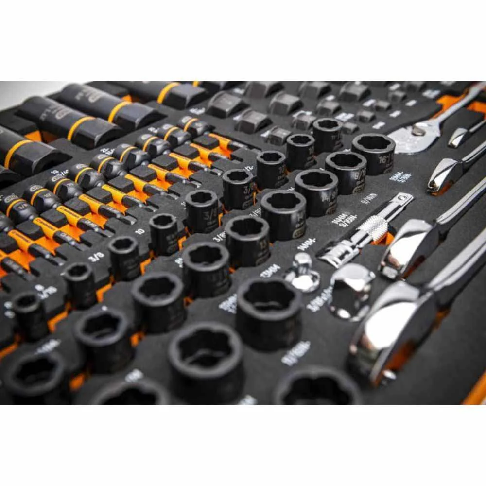 Gearwrench GWMSBBS02 97 Piece 1/4”, 3/8”, 1/2” Drive Bolt Biter™ Mechanics Tool Set in Foam Storage Tray - Image 6