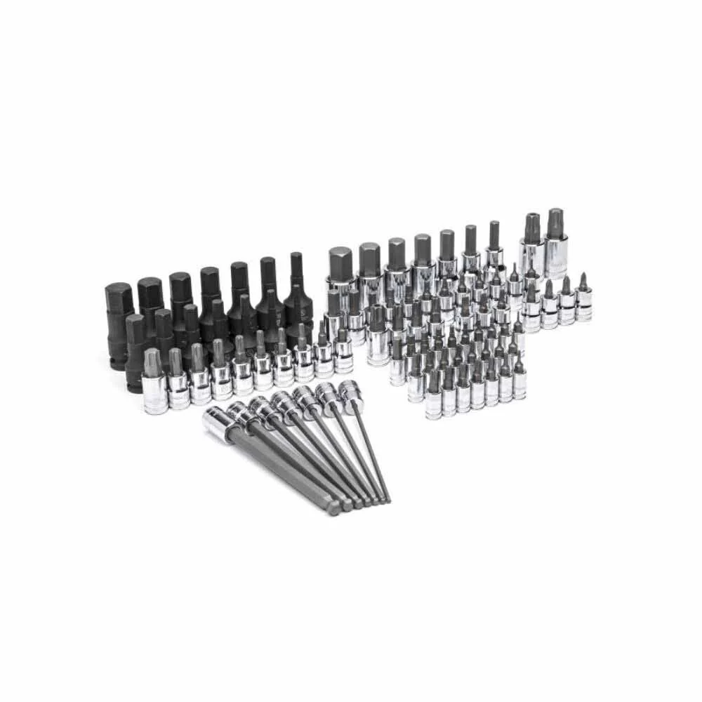 Gearwrench GWMSBSKCBSAE 88 Piece 1/4”, 3/8”, 1/2” Drive SAE Bit Socket Set in Foam Storage Tray - Image 4
