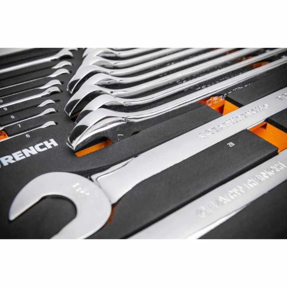 Gearwrench GWMSCWL12MM 24 Piece 12 Point Long Pattern Combination Metric Wrench Set - Image 7