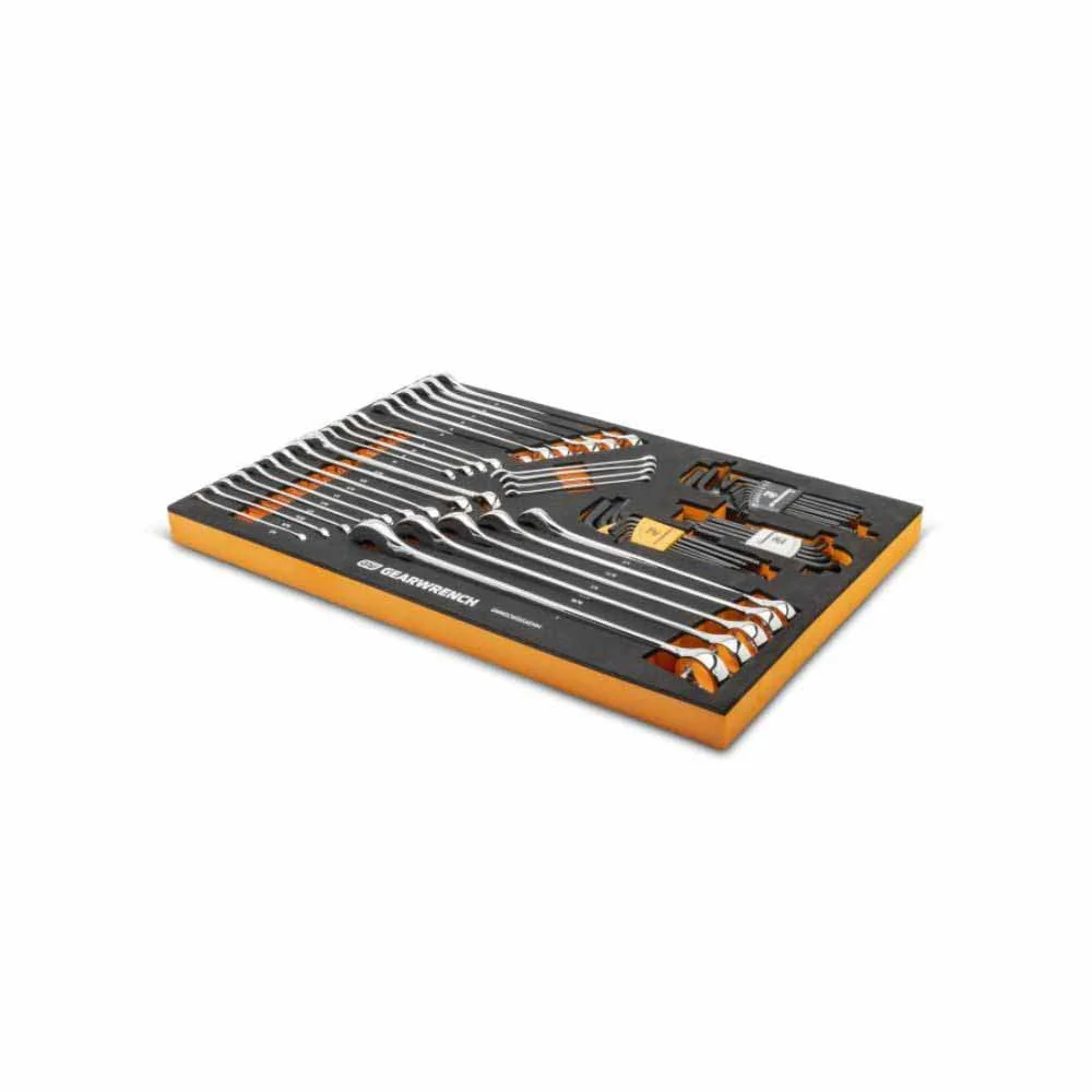 Gearwrench GWMSCWS6SAEMM 59 Piece 6 Point Combination Wrench and Hex Key Set in Foam Storage Tray - Image 3