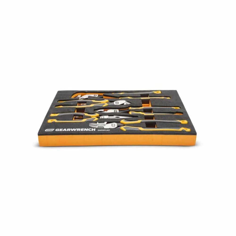 Gearwrench GWMSPLR01 5 Piece PITBULL Cushion Grip Pliers Set in Foam Storage Tray - Image 4