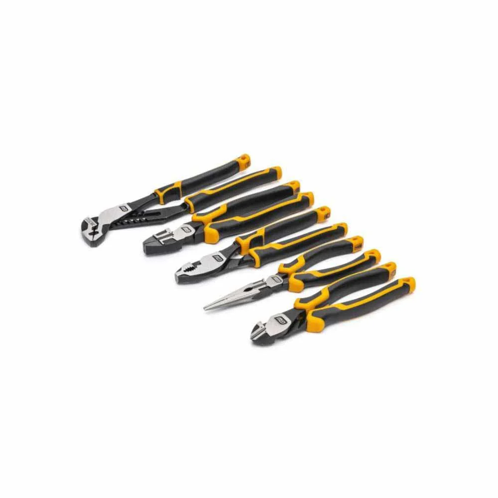 Gearwrench GWMSPLR01 5 Piece PITBULL Cushion Grip Pliers Set in Foam Storage Tray - Image 5