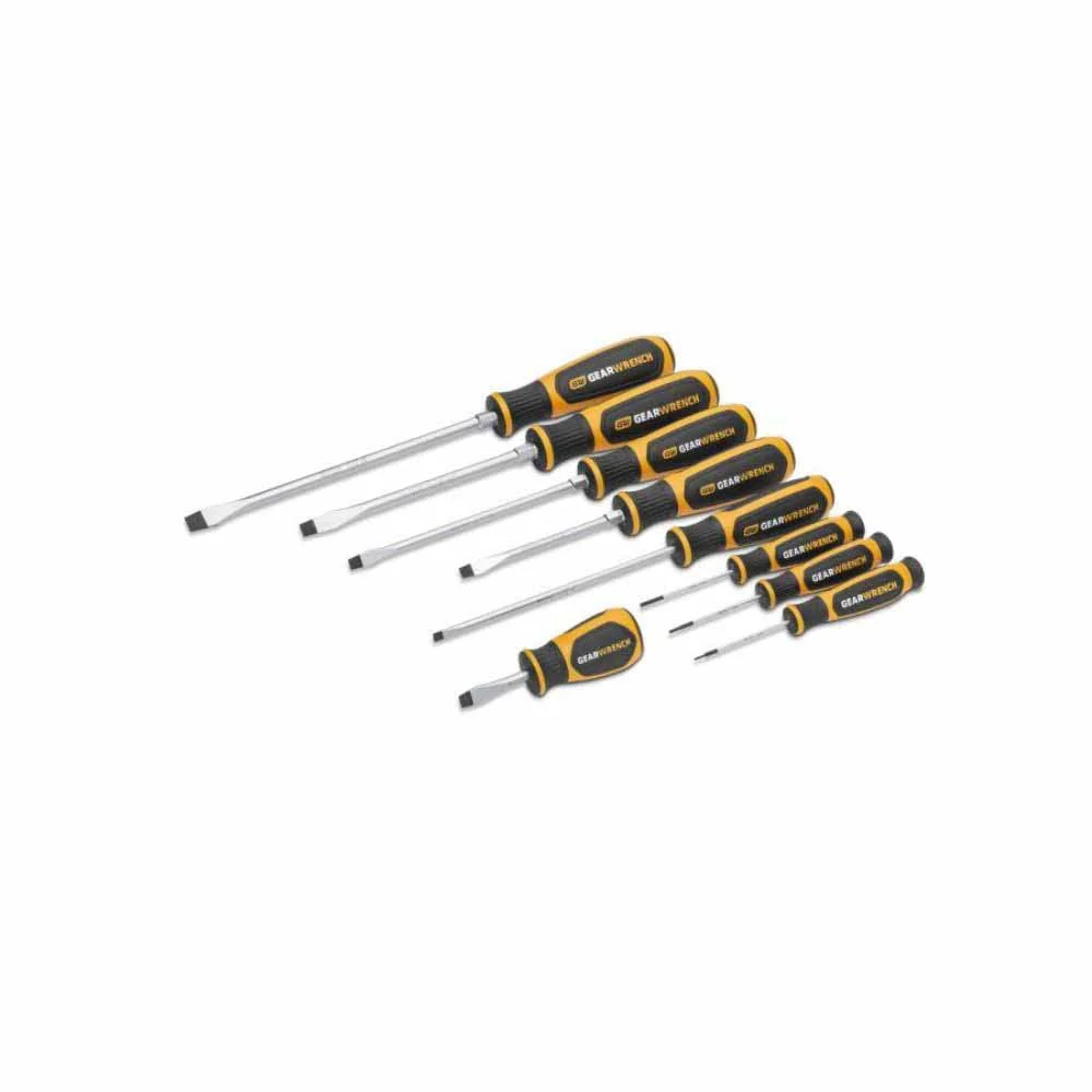 Gearwrench GWMSSCRSL 9 Piece Slotted Dual Material Screwdriver Set in Foam Storage Tray - Image 5