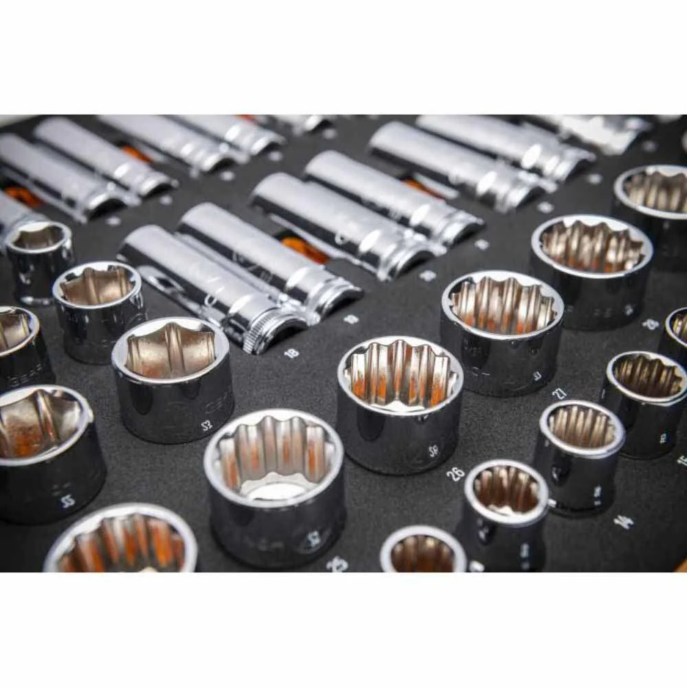 Gearwrench GWMSSKT12MM 67 Piece 1/2” Drive Master Metric Socket Set in Foam Storage Tray - Image 7