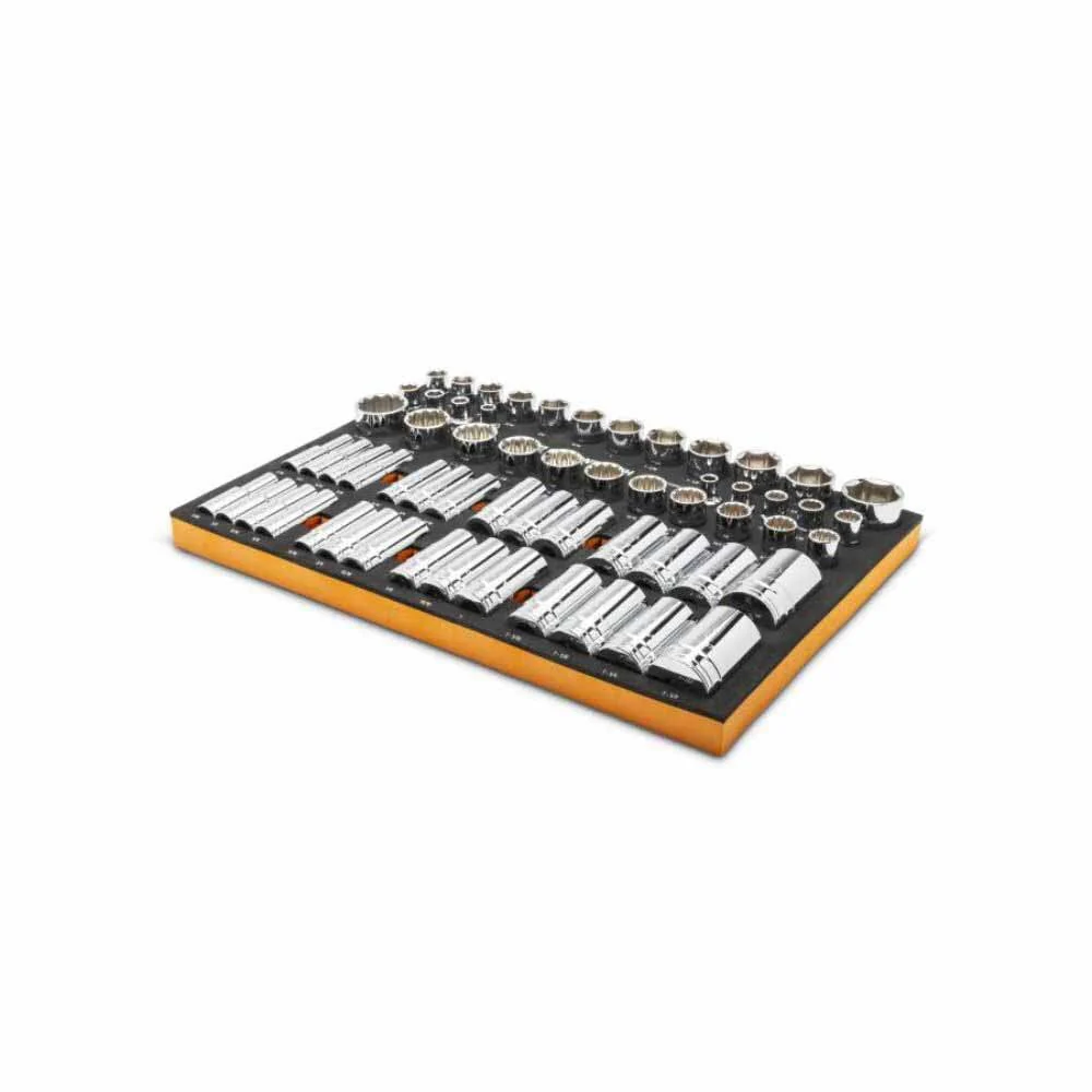 Gearwrench GWMSSKT12SAE 60 Piece 1/2” Drive Master SAE Socket Set in Foam Storage Tray - Image 3