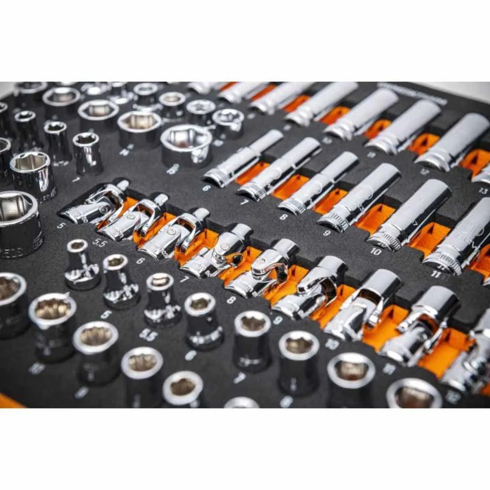 Gearwrench GWMSSKT14MM 89 Piece 1/4” Drive Master Metric Socket Set in Foam Storage Tray - Image 7