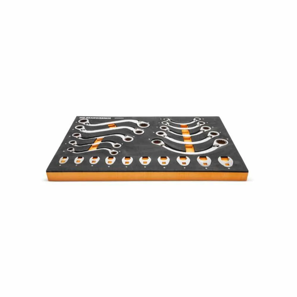 Gearwrench GWMSSRWMM 20 Piece Specialty Ratcheting Metric Wrench Set in Foam Storage Tray - Image 4