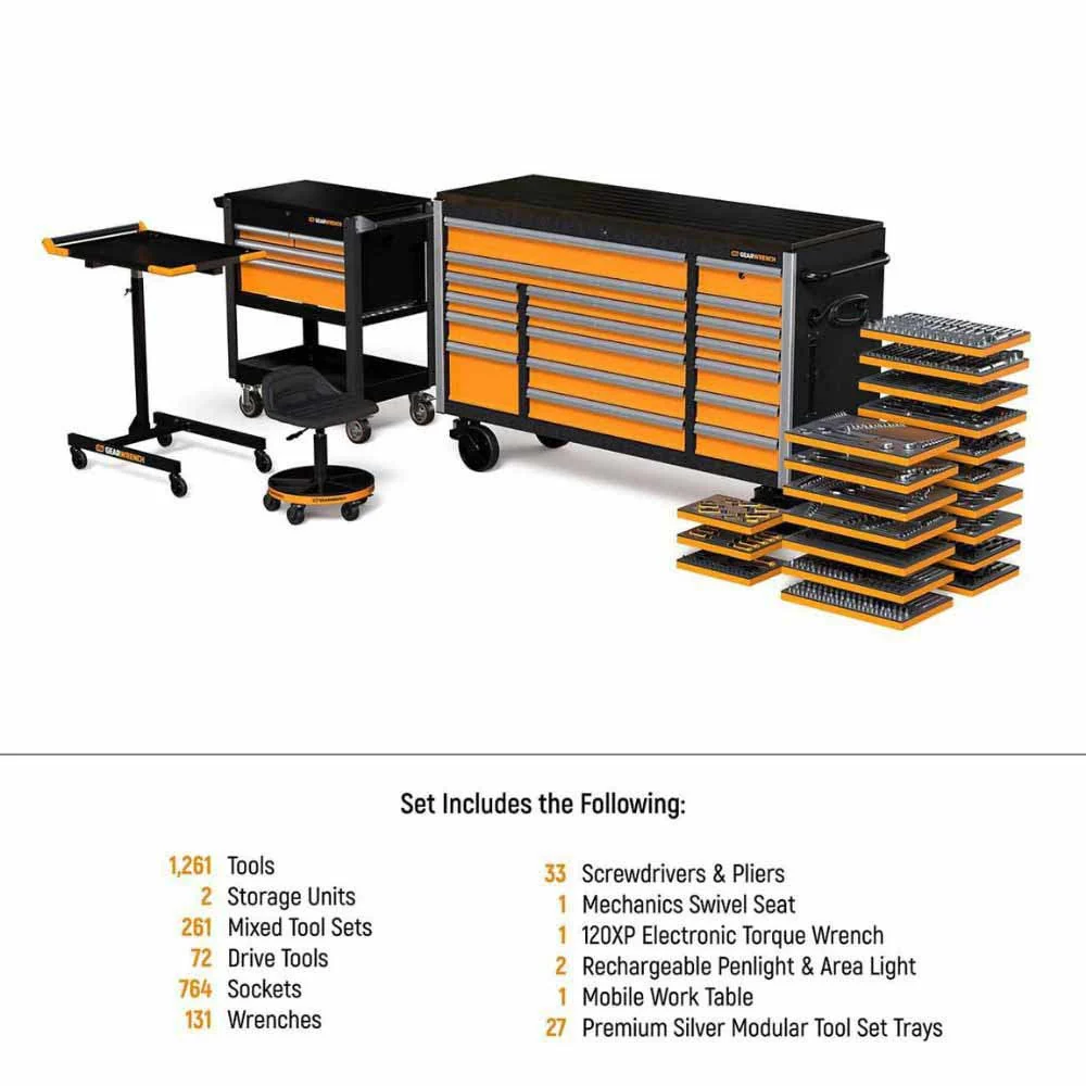 GearWrench MEGAMOD1268 1268-Piece Master Technician Set in Modular Trays with Storage - Image 4