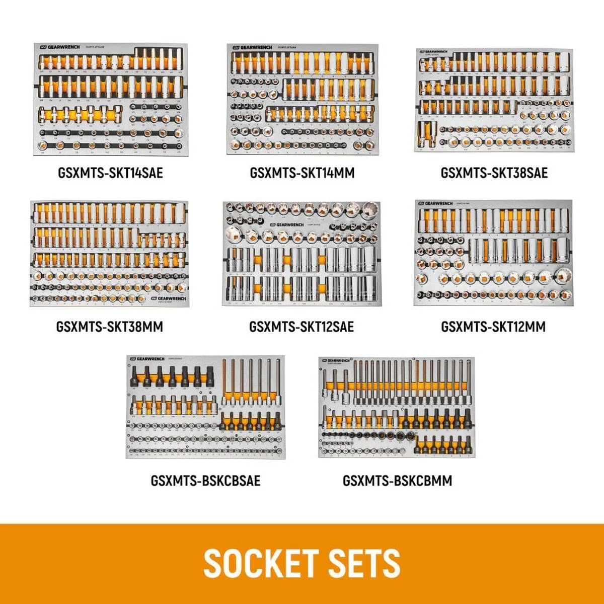 GearWrench MEGAMOD1858 1858 Piece Mechanics Tool Set with Modular Foam Trays Tool Storage and Shop Equipment (1 Set) - Image 5