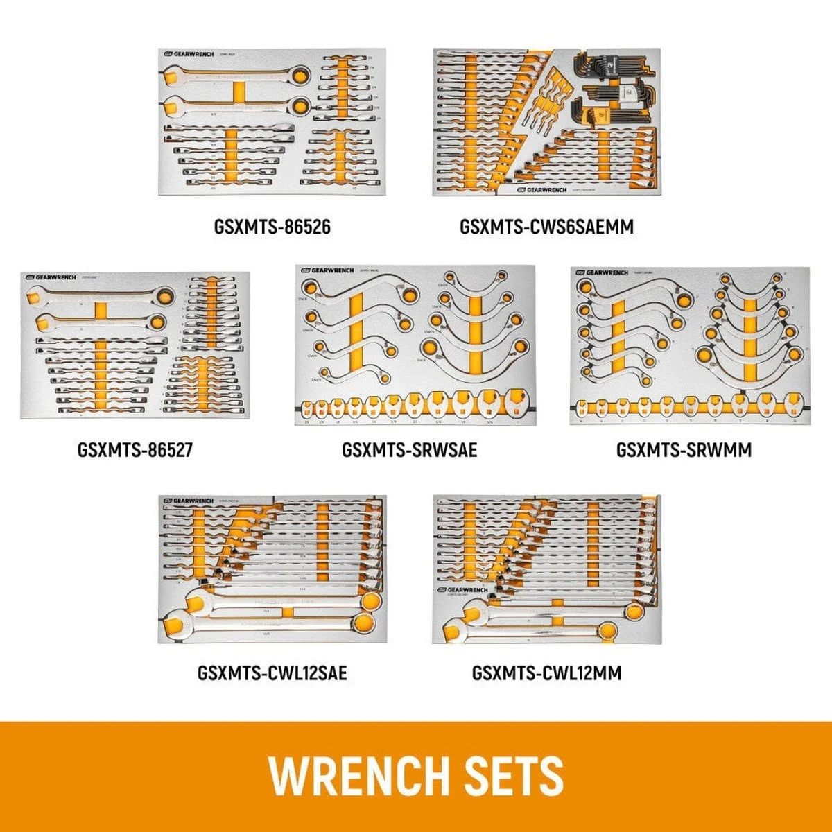 GearWrench MEGAMOD1858 1858 Piece Mechanics Tool Set with Modular Foam Trays Tool Storage and Shop Equipment (1 Set) - Image 6